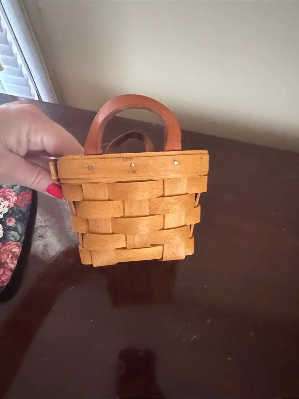 1991 Longaberger Mother’s Day Lid Purse Basket